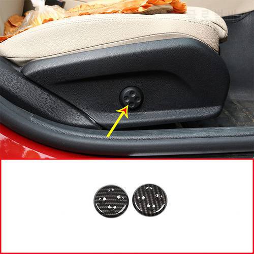 2pcs Carbon Fiber Car Seat Adjust Switch Button Cover Trim For Mercedes Benz GLC/CLS/E/C Class W205 W212 W213 Car Accessories