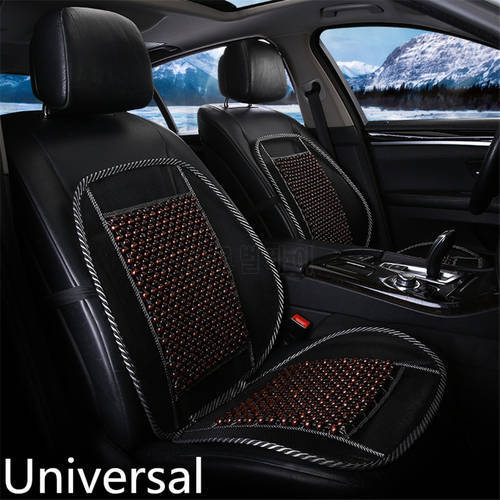 Universal Seat Covers Cooling Natural Wooden Beads Car Seat Cushion Mesh Mat