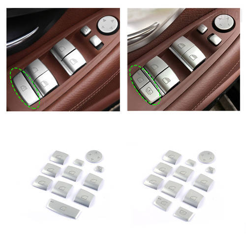 New Inner Chrome Door Window Switch lifter buttons Covers Trim Interior Stickers for BMW 5 series F10 F18 525 528 2011+