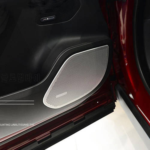 For Jaguar F-Pace f pace 2016 Car Styling Chrome Accessories Aluminum Alloy Car Door Speaker Cover Trim Sticker 4pcs/set