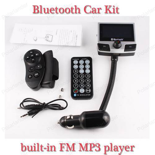 2.4 inches mini Bluetooth Car Kit Bluetooth V1.2 MP3 Player built-in FM support SD / USB support A2DP Dual remote control
