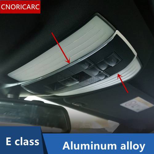 Car Reading Lamp Decorative Frame Dome Light Trim Strip For Mercedes Benz E Class W212 E180 200 260 300 2010-2015 Aluminum Alloy