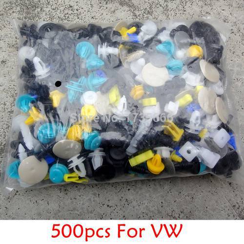 500x Mixed Auto Styling Bumper Clips Retainer Fastener Rivet Fit For Vw Passat R Phaeton Lupo Gti Pointer Cc Jetta Lupo