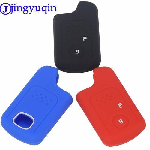 jingyuqin 2 Buttons Remote Silicone Car-Styling Key Cover Case For Honda Accord Fit Crv Civic 2006 2011 2013 2014 2015