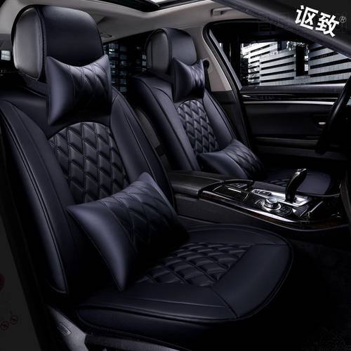 Quality Brand styling Luxury Leather 3D Car Seat Covers Cushion Front & Rear Complete Set for Four Season Universal 5 Seats Car