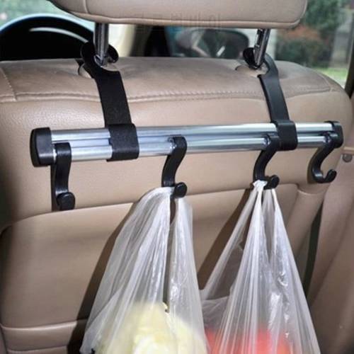 Aluminum Alloy Car Seat Back Headrest Hanger Hooks Removable Hook Automotive Organizer Holder For Shopping Bags