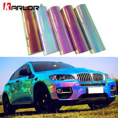 30x100cm Chrome Rainbow Mirror film Holographic Film Laser Rainbow Vinyl Motorcycle Automobiles Car Wrapping Stickers and Decal