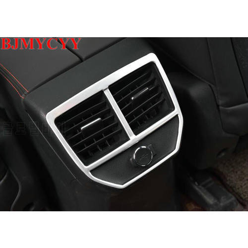 BJMYCYY Fit For 2017 Peugeot 5008 3008 GT Accessories Stainless Steel Car Rear Air Conditioner Outlet Decoration Cover Styling