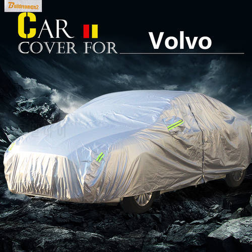 Buildreamen2 Car Cover Sun Shade Rain Snow Protection Cover Waterproof All Season Suitable For Volvo 940 C70 S70 V40 V70 XC90