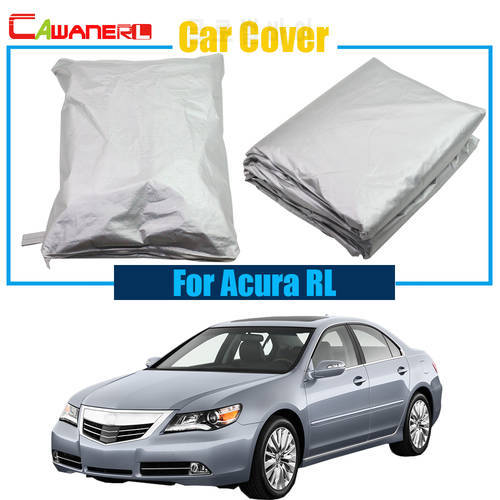 Cawanerl Gray Car Cover Sun Shade Rain Snow Resistant Protection Cover Anti UV For Acura RL