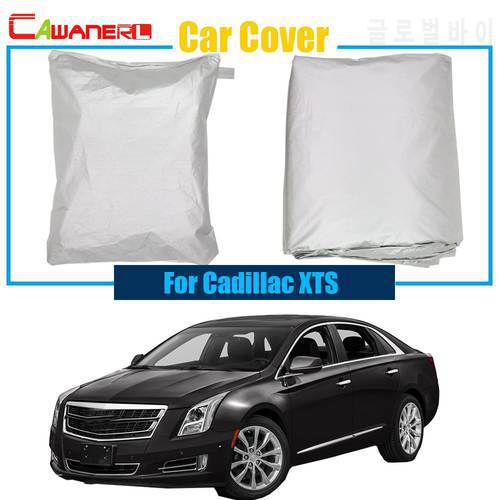 Cawanerl Gray Car Cover Anti UV Snow Rain Sun Resistant Protector Cover For Cadillac XTS