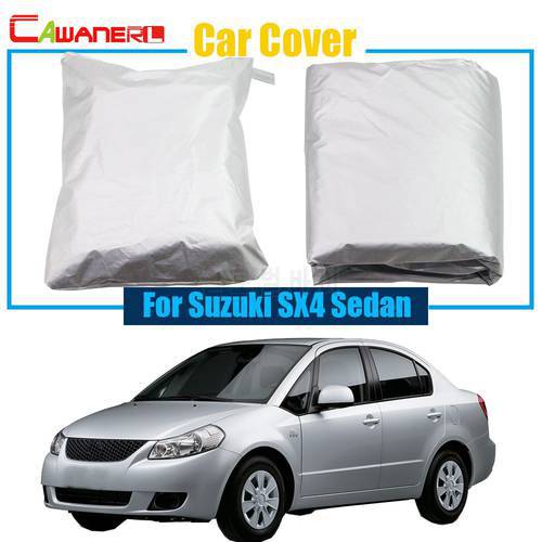 Cawanerl Full Car Cover Anti UV Rain Sun Snow Resistant Protector Cover Car-Cover For Suzuki SX4 Sedan