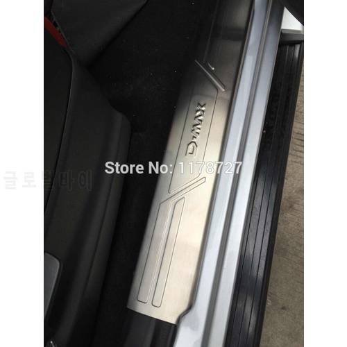 car accessories stainless door sill for 2012 2013 2014 2015 D-MAX door sill simple type accesory Free Shiping Stainless Steel