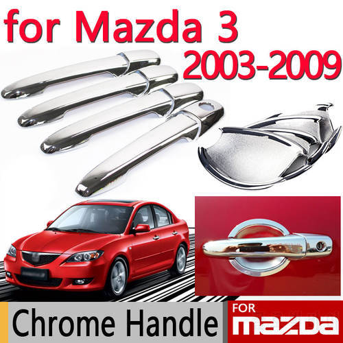 for Mazda 3 2003-2009 Accessories Chrome Door Handle Axela 2004 2005 2006 2007 2008 Sedan Hatchback Car Sticker Car Styling
