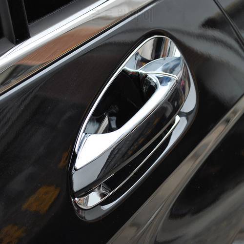 ABS Chrome Side Door Handle Trim Door Bowl Cover Stickers For Mercedes Benz GLK Class X204 200 260 300 2008-2015 Car-Styling