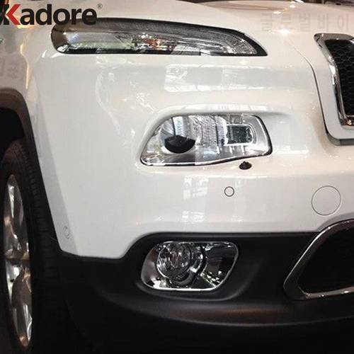 For Jeep Cherokee 2014 2015 2016 2017 2018 ABS Chrome Front Foglight Fog Light Cover Trim Car Protect Exterior Accessories