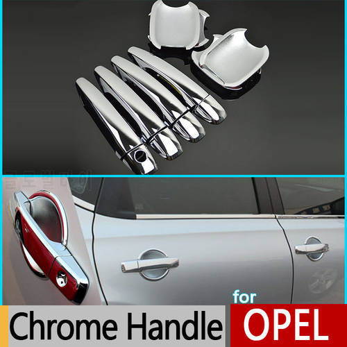 For Opel Vauxhall Holden Insignia Chrome Exterior Door Handles Covers Chromium Styling Car Accessories Stickers Car Styling