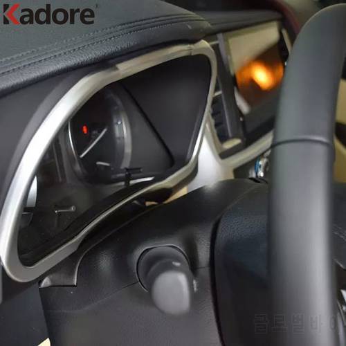 For Toyota Highlander 2015 2016 2017 2018 2019 ABS Matte Inner Dashboard Instrument Cover Trim Panel Car Interior Accessories