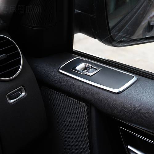 Chrome Interior Door Window Button Cover Trim For Land Rover Discovery 4 LR4 2009-2017 For Range Rover Sport 09-13 Car-Styling