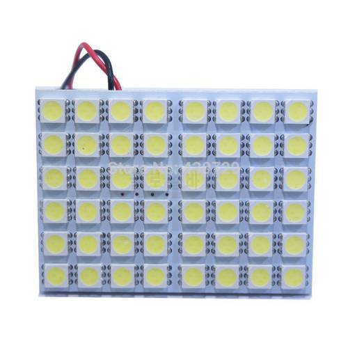 2 sets 48 SMD 5050 white Light with T10 Festoon BA9S 3 Adapters Ultra Bright 12V LED reading Panel Car interior Dome Lights