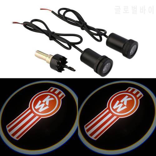 AEING 2pcs Welcome Ghost Shadow Lights LED Courtesy Door Projector Lamps fit For KENWORTH
