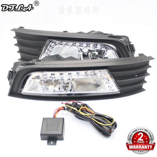 For Skoda Octavia A7 MK3 2014 2015 2016 2017 Car-Styling LED DRL Daytime Running Light With Fog Light Gille + Wire Harness