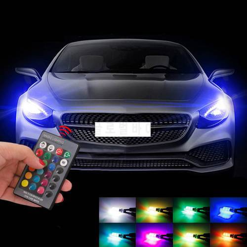 T10 RGB Multicolor W5W Parking Lights Sidelight No Error For Ford focus 1 2 3 fiesta mondeo ecosport kuga