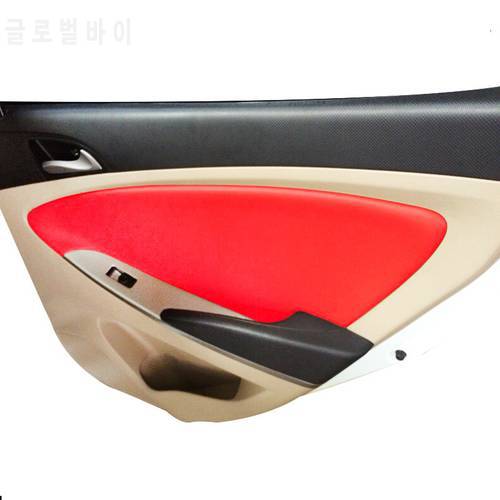4PCS Microfibre Leather Interior Door Panel Cover For Hyundai Solaris 2010 11 12 13 2014 15 2016 AB267
