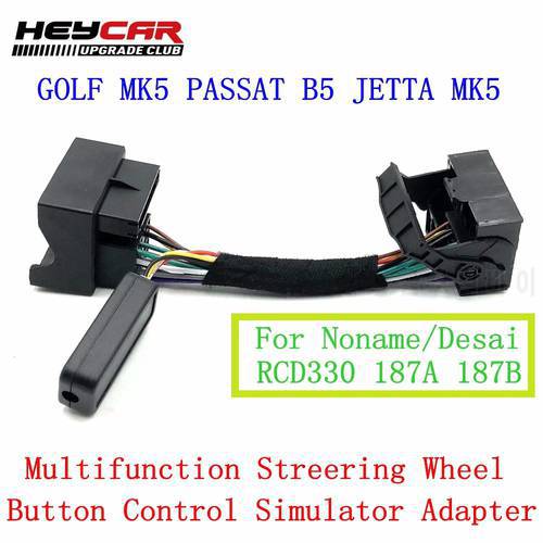 RCD330 MIB RCD510 Multifunction Steering Wheel Button Control Simulator Adapter For VW Golf 5 6 Jetta MK5 Touran Caddy