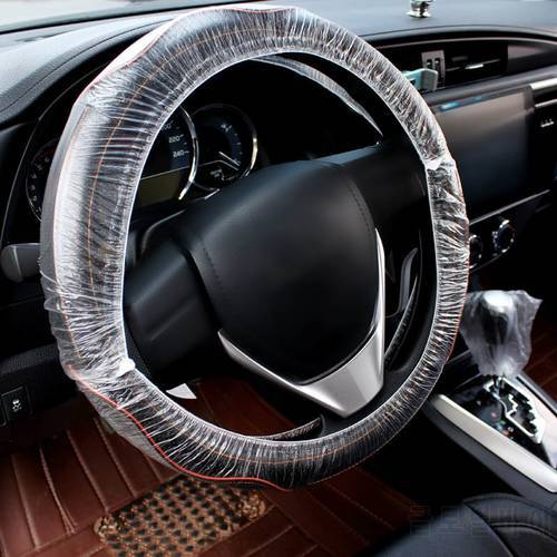 100pcs Universally Car Disposable Plastic Steering Wheel Cover Waterproof For BMW Honda