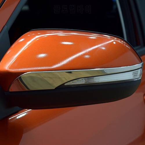 stainless steel side mirrors anti-rub decoration covers trims for Lada Vesta SW Cross