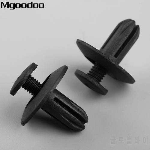 100Pcs Auto Bumper Fasteners 6mm Hole Plastic Rivets Retainer Push Pin Engine Cover Fender Car Door Trim Panel Clips for Toyota