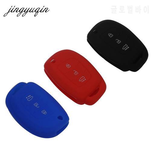 jingyuqin Silicone Car Flip Key Cover Case For Hyundai i10 i20 IX25 IX35 IX45 Elantra Accent Car Styling