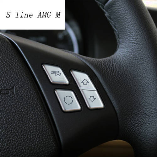 Car Styling Steering Wheel Button Cover preservation decoration Trim Sticker For BMW e90 X1 E84 Interior auto Accessories