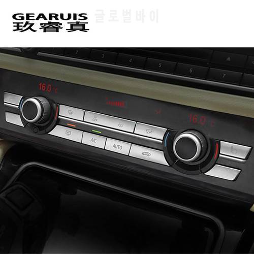 Car Styling interior Buttons Stickers covers multimedia air conditioning CD panel Trim for BMW 5 series f10 f18 Auto Accessories