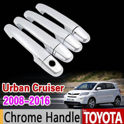 for Toyota Urban Cruiser 2008 - 2016 Chrome Handle Cover XP110 Scion xD ist 2009 2011 2013 2015 Accessories Stickers Car Styling