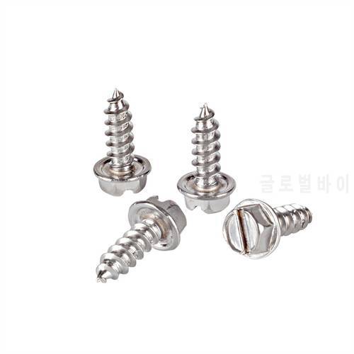 Universal Set of Four License Plate frame self tapping Screws 1/4-14X3/4 standard 3/8