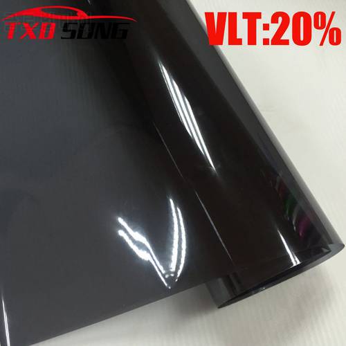 0.5*3m VLT-20% Car Window Film Foils Solar Protection Car Sticker for Auto Window Side Window Solar Protection By free shipping