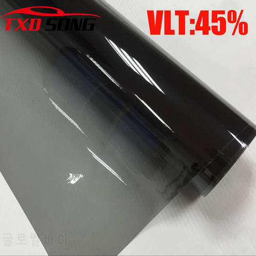 Cheapest VLT 45% 50x300CM/Lot Black Car Window Tint Film Building house window solar tint foil Solar Side window Tint film