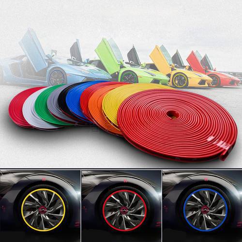 Auto Tire Rims Plated Strip Wheel Protection Decoration For Ford Focus 2 1 Fiesta Mondeo 4 3 Transit Fusion Kuga Ranger KA S-max
