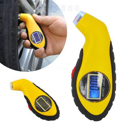 Digital Car Tire Pressure Gauge meter 0-100psi air pressure Test Tool For Auto Motorcycle LCD display security alarm monitor
