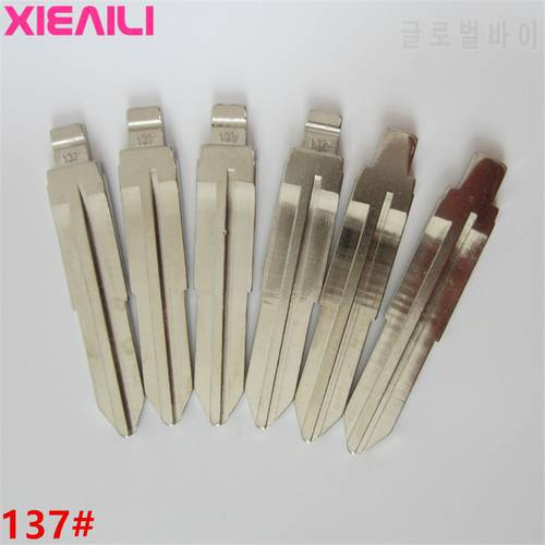 XIEAILI 50Pcs/lot 137 Metal Blank Uncut Flip KD Remote Key Blade For Ssangyong S170