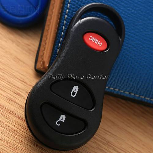 Car Repair 3 Buttons Portable Entry Remote Key Fob Case Shell Panic Keyless Cover for Dodge Chrysler Jeep 56045497 Replacement