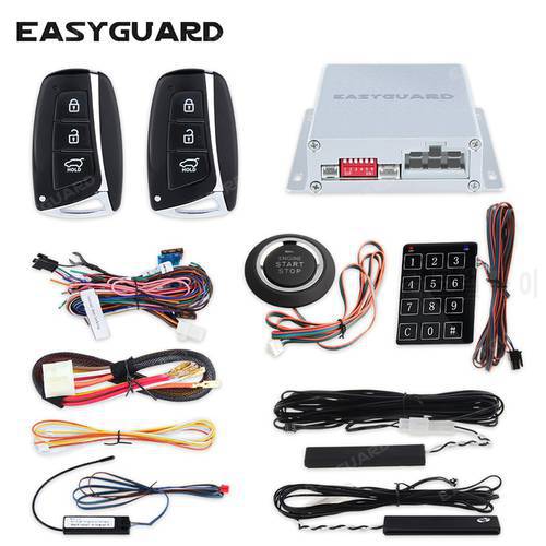 EASYGUARD Remote Start Car Alarm Keyless Entry Push Start System Central Lock Touch Password Entry