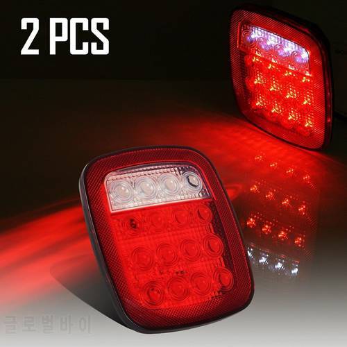 1 Set New Model Rear Lamp 12V Led Tail Light with Running Brake and Reverse Function Taillight for Jeep TJ YJ CJ Truck Traile