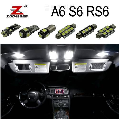 100% White Canbus Error Free LED bulb interior dome map indoor light Kit for Audi A6 S6 RS6 C5 C6 C7 (1994-2016)