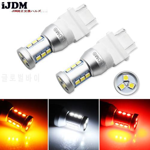 iJDM 3157 LED Bulbs P27/5W P27/7W T25 3030 12SMD Super Bright 12V For 2011 & up Jeep Grand Cherokee Daytime Running Lights