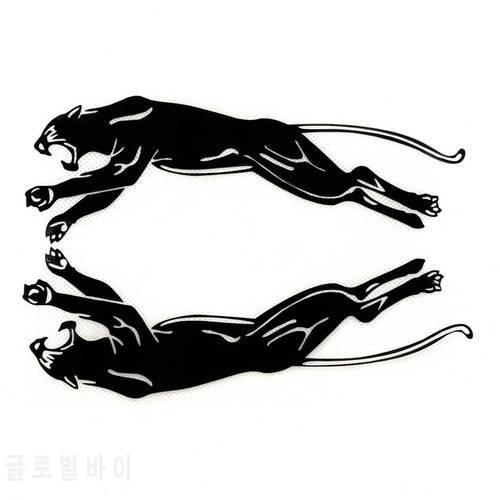 1 Pair 19CM Running Panther Reflective Vinyl Decal Sticker For Car Motorcycle Styling Modified Accessories Leopard