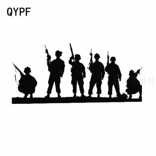QYPF 13.5cm*6cm Car Styling Army Shooting Stylish Funny Car Window Car Stickers S2-0120