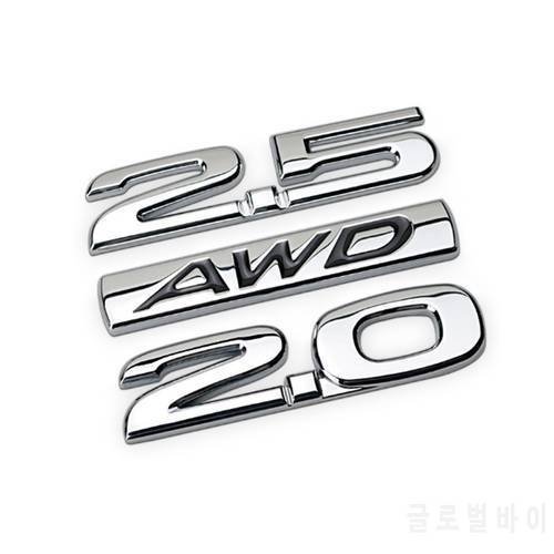 AQTQAQ 1Pcs 3D Metal AWD Car Side Fender Rear Trunk Emblem Badge Sticker Decals Suit for Universal Car, Car Decoration Stickers